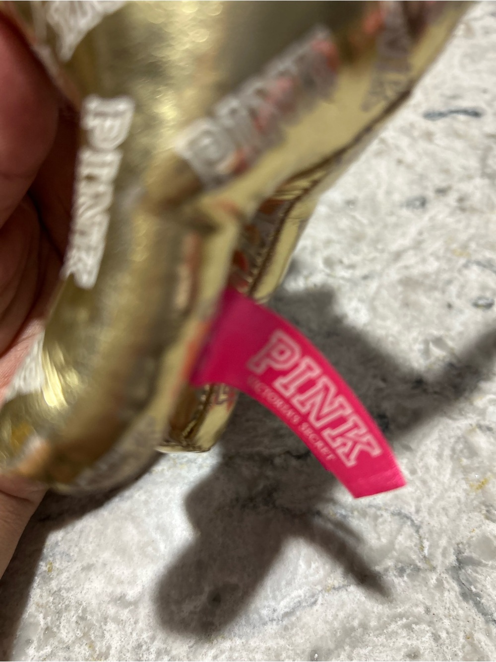 PINK Victoria's Secret Gold Dog Plush 2014 - Picture 4 of 8